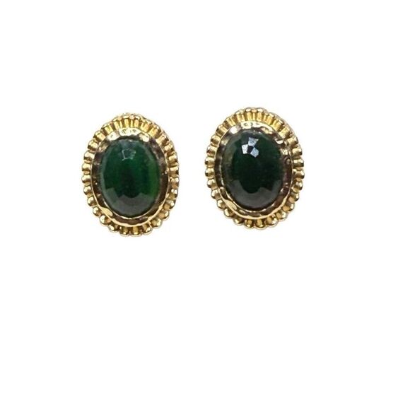 Ann Taylor emerald and gold studs - Picture 1 of 4